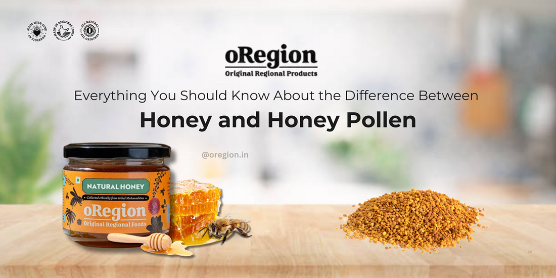 difference between honey and honey pollen