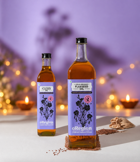oRegion Cold-Pressed Flaxseed Oil | Linseed Oil (अलसी का तेल / Tisi Oil) | Rich in Omega-3 (Combos) oRegion Cold-Pressed Flaxseed Oil | Linseed Oil (अलसी का तेल / Tisi Oil) | Rich in Omega-3 (Combos)
