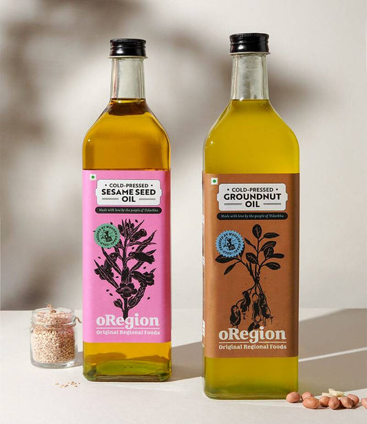 Cold Pressed Groundnut Oil 1000 ml and Sesame Oil 1000 ml